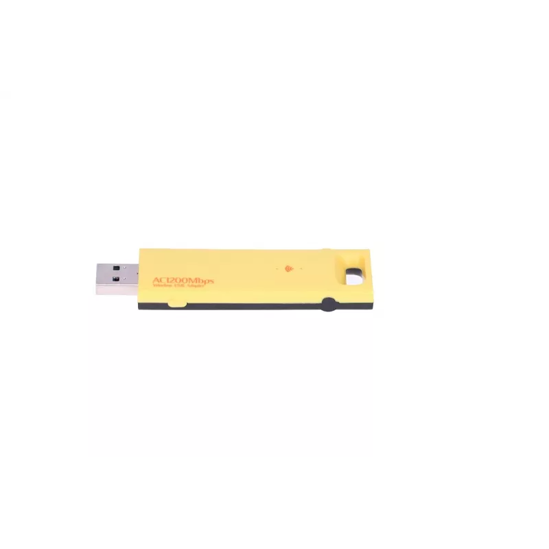 Adaptador USB inalámbrico Extralink U1200AC AC1200 Dual-Band, amarillo plástico
