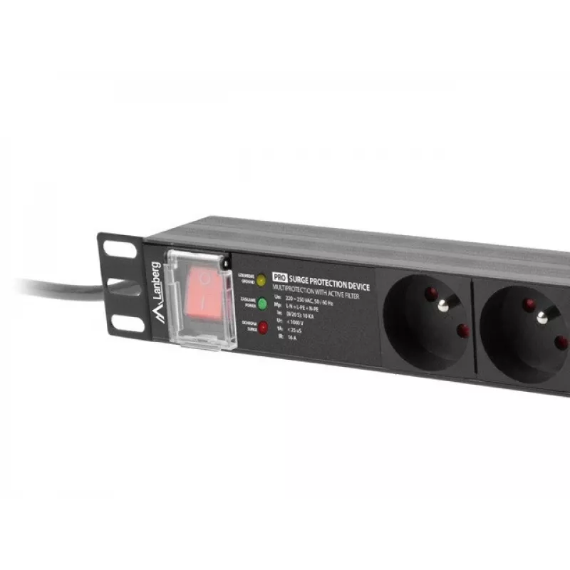 Unidad de distribución de energía PDU Lanberg PDU-PRO-07E-0200-BK