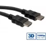 ROLINE - Cable de vídeo/audio/red - HDMI - 30 AWG - HDMI, 19 pines (M) - HDMI, 19 pines (M) - 2 m - apantallado - negro (11.04.5732)