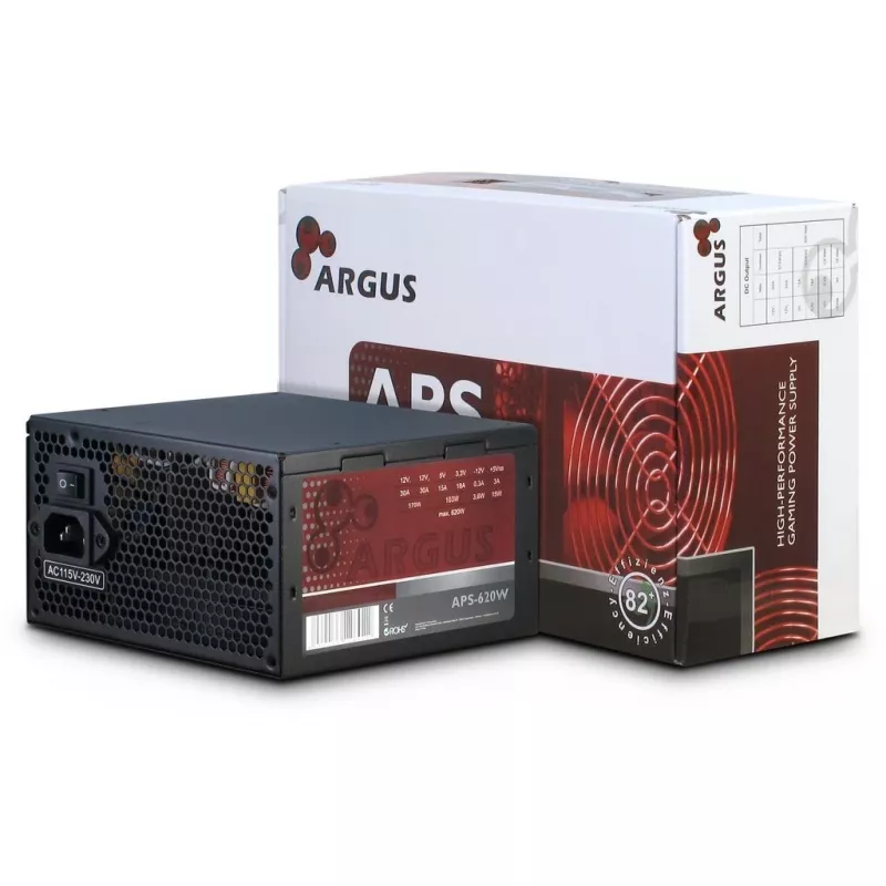 Fuente de alimentación Inter-Tech Argus APS 620 W 20+4 pin ATX ATX negra