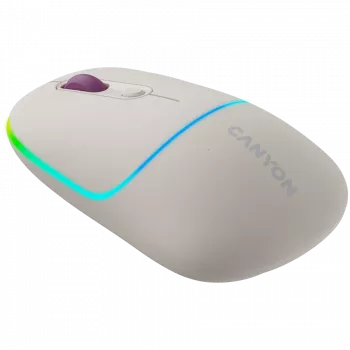 Ratón CANYON MW-22 2 en 1 BT/inalámbrico blanco arroz