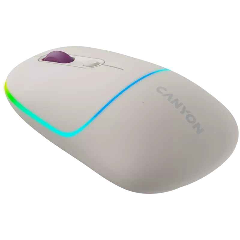 Ratón CANYON MW-22 2 en 1 BT/inalámbrico blanco arroz
