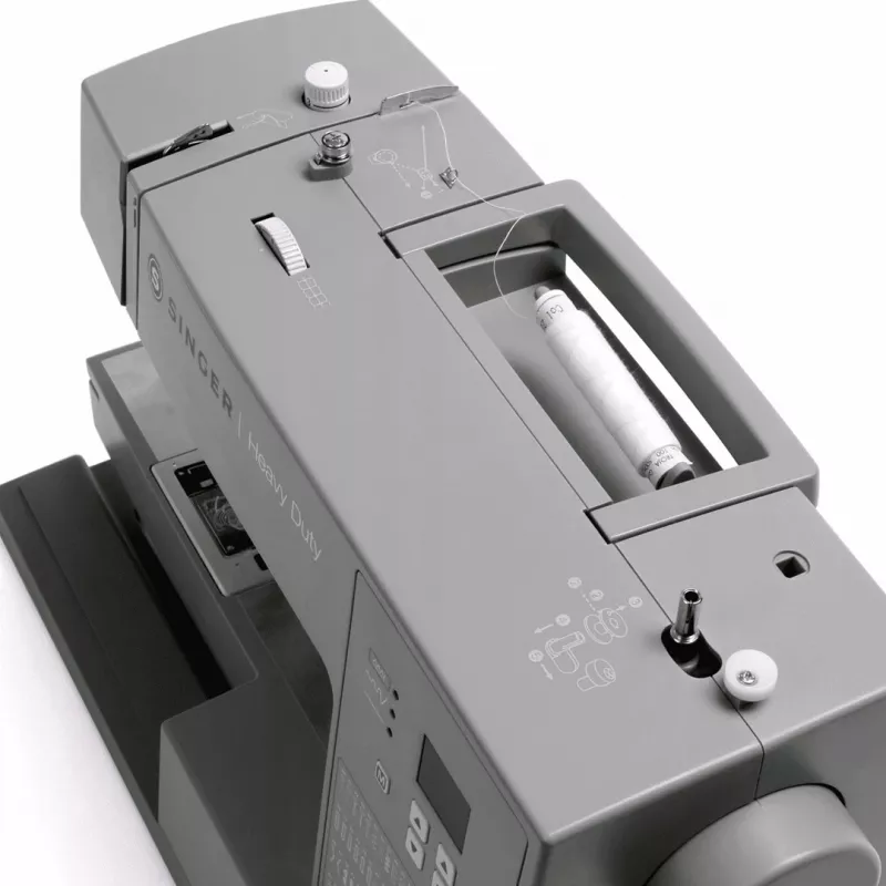 Máquina de coser automática SINGER HD6605 – eléctrica, ojal en 1 paso, brazo libre, gris, 6 kg