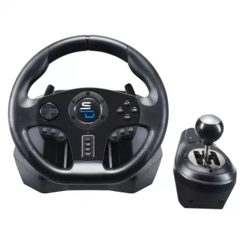 Volante + pedales Subsonic GS850-X negro rotación 270° USB