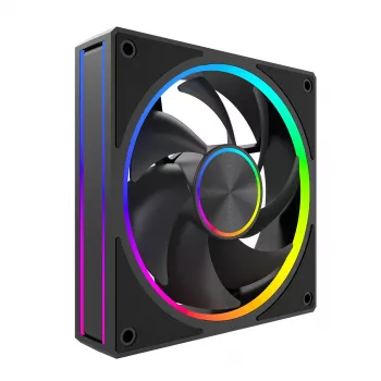 Ventilador de caja MODECOM VOLCANO LOOP 120 ARGB, 120 mm, PWM, 400–1400 rpm, negro