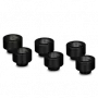 Thermal Grizzly DeltaMate Extender MF10 – conector de refrigeración líquida, negro, 6 uds. (TG-DM-FIT-6006)