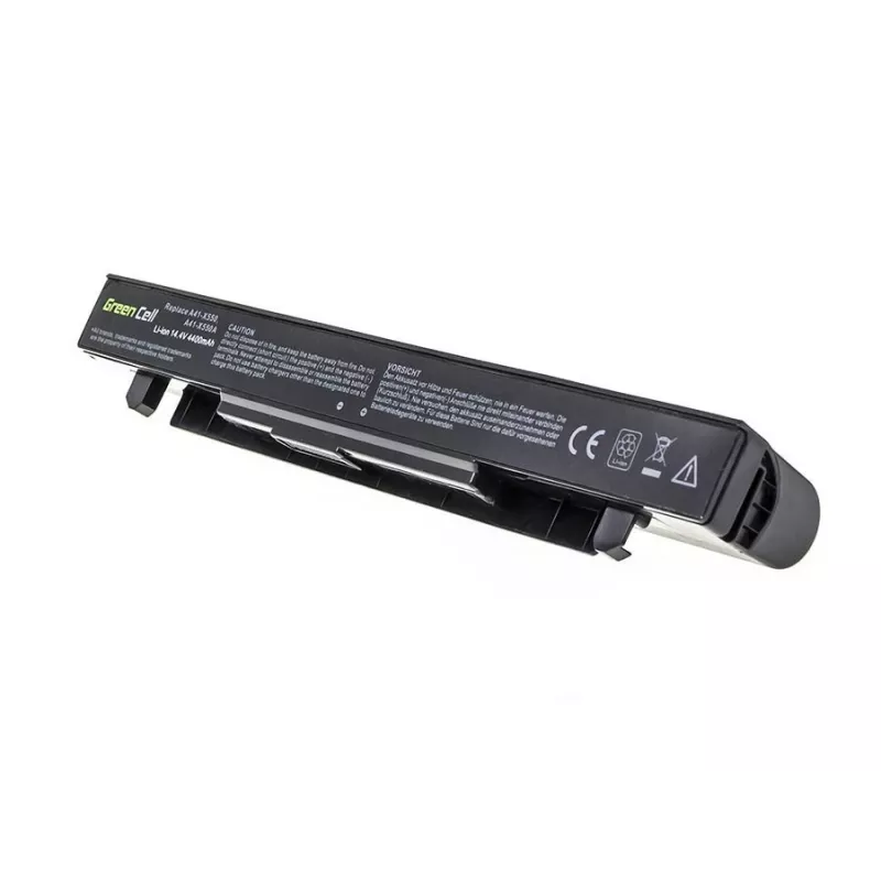 Batería para portátil Green Cell AS68 para ASUS A450 A550 R510 X550 Serie, Li-Ion 14,4 V 4400 mAh, 4 celdas, negro