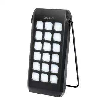 Logilink - Batería externa solar - Linterna - Li-Pol - 10000 mAh - 18 vatios - 3 A - PD 2.0, QC 3.0, Ultra Fast Charge - 2 puertos de salida (USB Type-A, USB-C de 24 pines) - con cable: USB (PA027