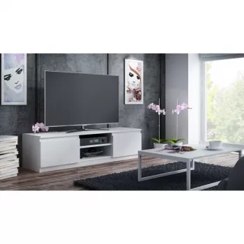 Mueble TV Topeshop RTV140 BIEL con 2 estantes