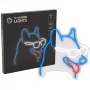 Letrero de neón MANTA Neon Lights Dog with Glasses Manta SNL69MT – lámpara de pared LED de neón decorativa con diseño de perro