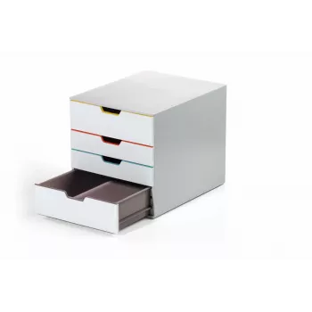 Unidad de cajones de plástico Durable VARICOLOR MIX 4 gris 4 cajones