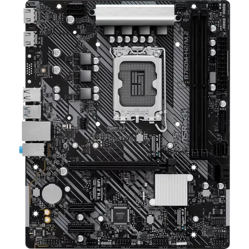 Placa base ASRock B760M-H2/M.2 DDR5 LGA1700 Micro-ATX