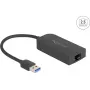 Adaptador DeLOCK 66045 USB 5 Gbps Type-A a 2,5 Gigabit LAN RJ45 negro