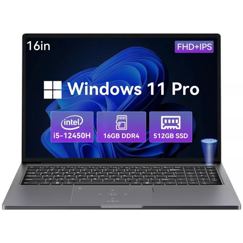 Blackview AceBook 12K1 i5-12450H 16 pulgadas WUXGA 16GB SSD512 Windows 11 Pro gris