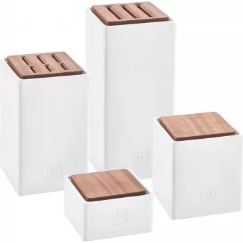 Set de 4 recipientes de cerámica para conservas ZWILLING 1002267 – vidriados, apilables, herméticos para té, café, azúcar, especias