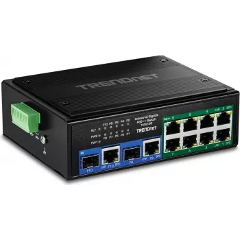 Switch Gigabit industrial TRENDnet TI-BG108 – 10 puertos, 400W PoE++