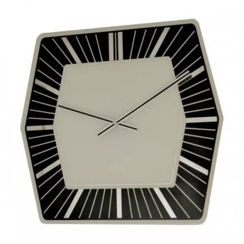 Reloj de pared NeXtime 8128zw Hexagon, 43x43 cm, blanco