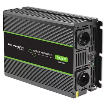 Qoltec Monolith Adaptador/convertidor de corriente para coche 4000 W Negro