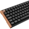 Keychron K2 HE (negro/madera, distribución DE, Gateron Double-Rail Magnetic Nebula, marco de aluminio)