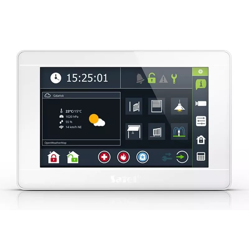 SATEL KEYPAD INT-TSI-W GRAPHIC 7 PULGADAS (BLANCO)