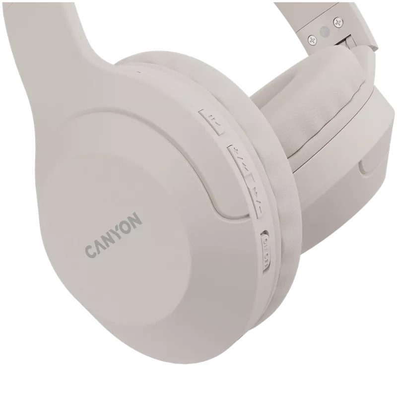 Auriculares con micrófono Bluetooth Canyon BTHS-3 on-ear/estéreo/BT5.1 beige retail (CNS-CBTHS3BE)