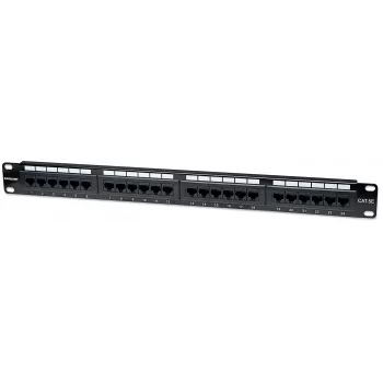 Panel de parcheo Intellinet, Cat5e, UTP, 24 puertos, 1HE, negro, IEEE 802.3, IEEE 802.3ab, IEEE 802.3u, 10/100/1000Base-T(X), Gigabit Ethernet, RJ-45, oro, Cat5e