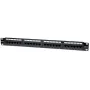 Panel de parcheo Intellinet, Cat5e, UTP, 24 puertos, 1HE, negro, IEEE 802.3, IEEE 802.3ab, IEEE 802.3u, 10/100/1000Base-T(X), Gigabit Ethernet, RJ-45, oro, Cat5e