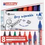 Rotulador para pizarra blanca Edding 4-360-8-S2999, punta de 1,5–3 mm, colores surtidos, pack de 8