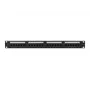 Patch panel 1U LANBERG PPUA-1024-B, 24 puertos, Cat6a, U/UTP, rack 1U, profundidad 102 mm, metal, negro