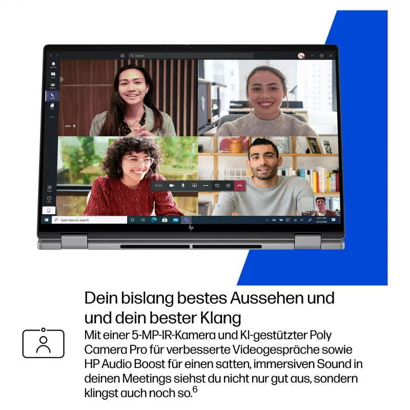 HP OmniBook BZ8L0EA 16 Portátil - 5 GHz 40,6 cm - 1 TB SSD - 32 GB RAM - Pantalla táctil - Windows 11 Home (BZ8L0EA#ABD)
