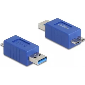 DeLOCK 67214 Adaptador de cable USB Type-A a USB Micro-B azul