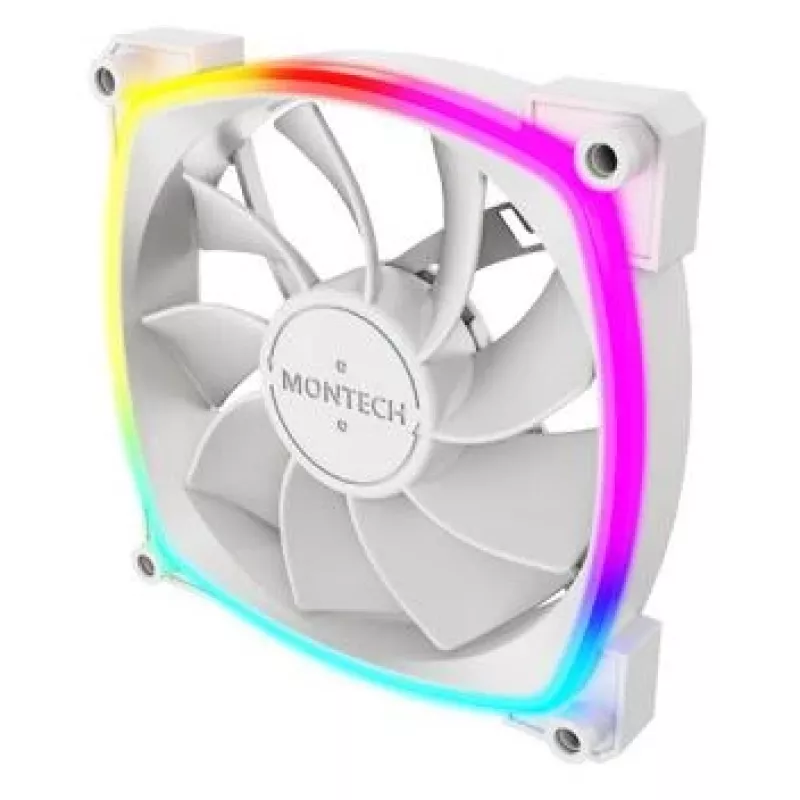 Montech RX120 PWM ventilador para caja de ordenador 12 cm blanco 3 uds.