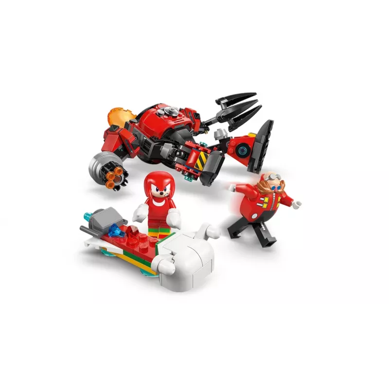 Set de juguete de construcción LEGO Sonic the Hedgehog 77005 Knuckles vs Dr Eggman Egg Crusher Mech, 350 piezas, edad 8+