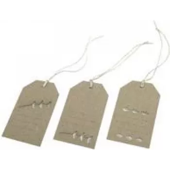artoz Etiquetas colgantes para regalo blancas de papel kraft con troquelado de flores 6 uds. (144500-178)