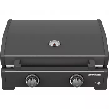 Plancha de gas Campingaz Onyx 2 2217205 — plancha de 2 fuegos con superficie de cocción de hierro fundido