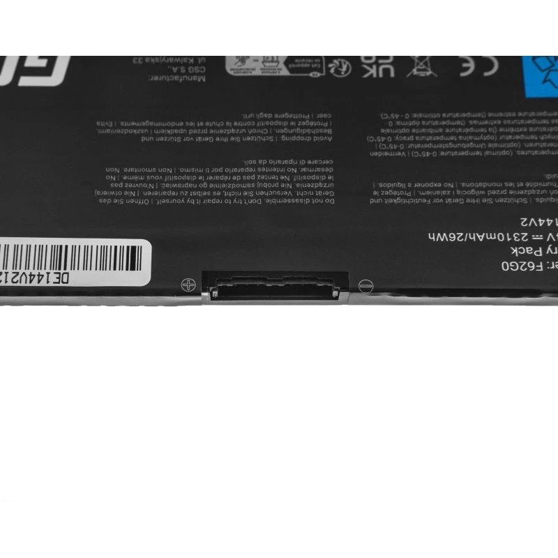 Batería Green Cell DE144V2 para DELL Inspiron 13 5370 7370 7373 7380 7386 Vostro 5370