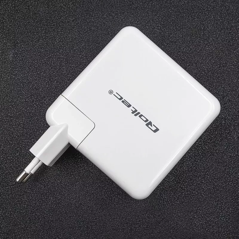 Qoltec Cargador GaN FAST 108W | 5-20V | 3-4.7A | USB C | blanco