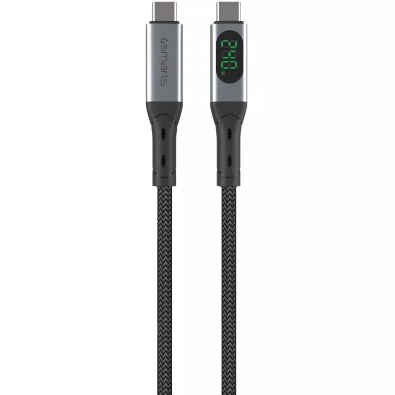 Cable USB 4smarts 541438 USB4 Gen 2x2 1,5 m USB-C negro gris