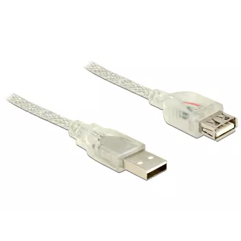Cable USB DeLOCK 83881 USB 2.0 1 m USB A transparente