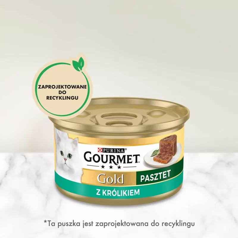 Comida húmeda para gatos Gourmet paté con conejo 85 g