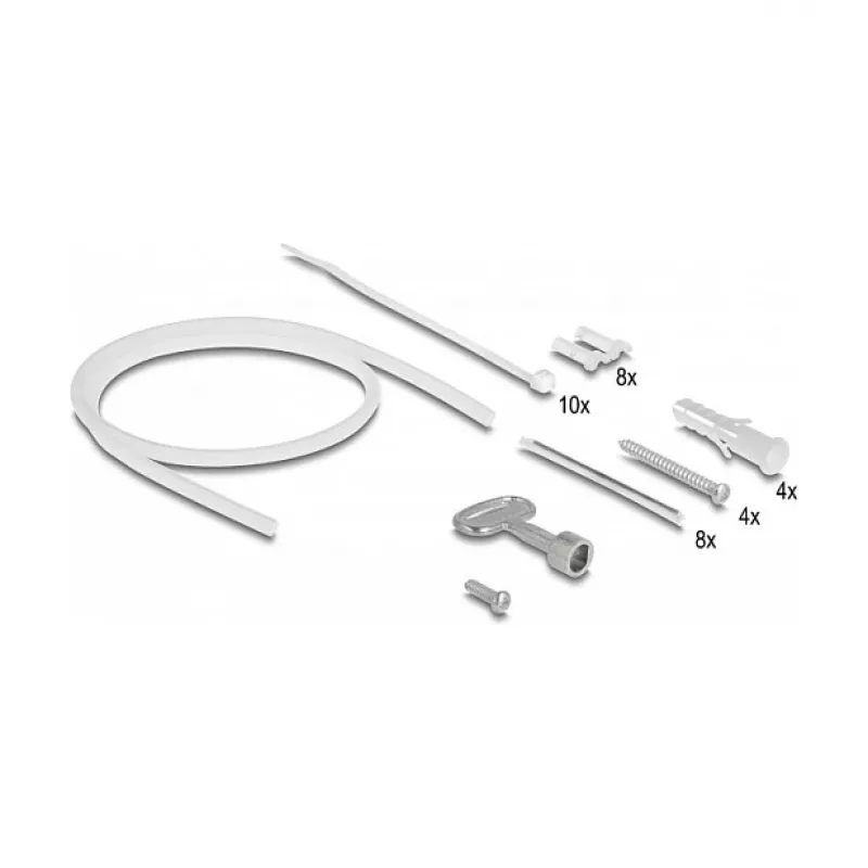 Caja de distribución de fibra óptica DeLOCK 8 puertos impermeable blanca