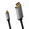 LogiLink CUA0101 Cable USB 3.2 Gen1 Type-C a HDMI-A 1,8 m Negro Gris