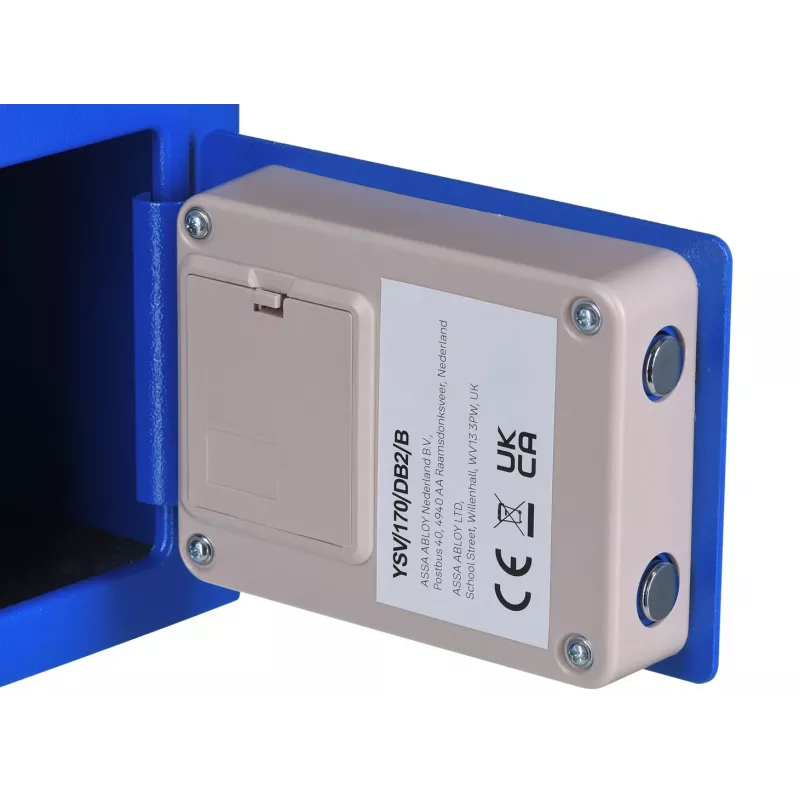 Caja fuerte de pie Yale YSV/170/DB2/B acero azul, cerradura de combinación, 3,8 l, montaje en suelo/pared