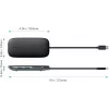 AUKEY CB-C71 hub USB-C 8 en 1, 3x USB-A 3.0, HDMI 4K@30Hz, Gigabit RJ45, SD/microSD, USB-C PD 100 W, cable de 0,15 m, aluminio, negro