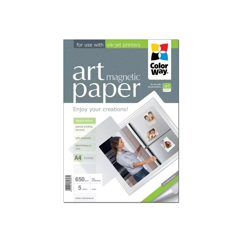 ART | blanco | 650 g/m² | A4 | A4 | Papel fotográfico magnético mate