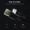 Cable Lightning a USB-A Green Cell KABGC12, 2 m, Lightning – USB A, negro