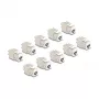 Módulo Keystone DeLOCK 88119 plano blanco RJ-45 10 uds.