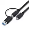 Dock con cable Satechi Triple 4K Display negro plateado 4K Ultra HD 60 Hz