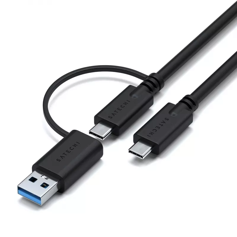 Dock con cable Satechi Triple 4K Display negro plateado 4K Ultra HD 60 Hz