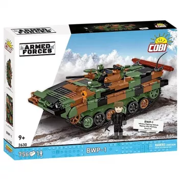 Set de bloques Cobi Armed Forces BWP-1 2630 — set modelo del vehículo de combate de infantería anfibio polaco-ucraniano